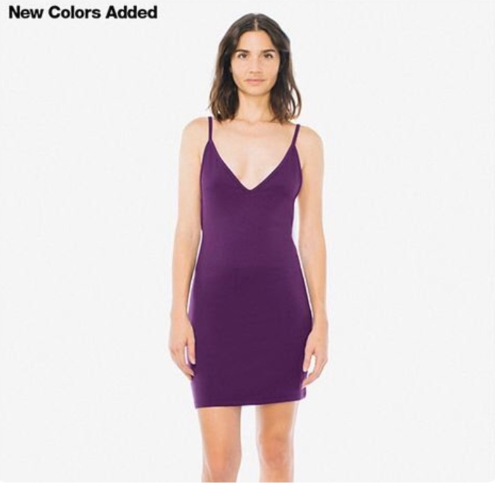 American Apparel Purple Ponte Bixel Dress